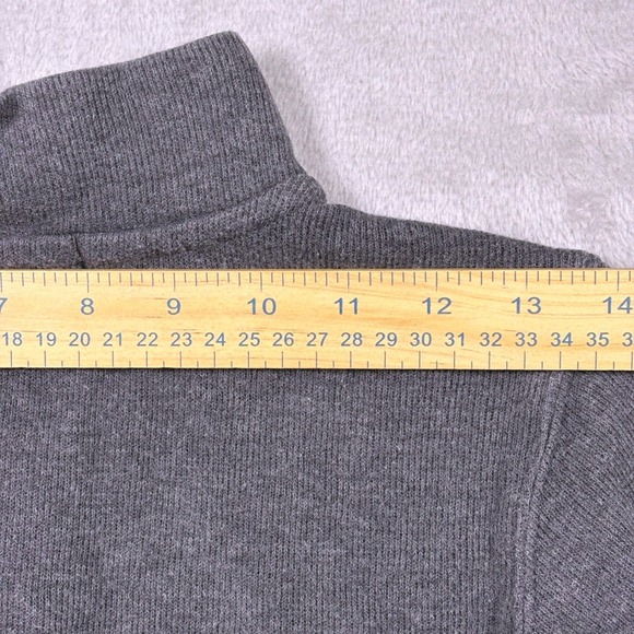 VTG‎ Polo Ralph Lauren Gray Quarter Zip Long Sleeve Pullover Sweater Boys Size 6 - Picture 8 of 13